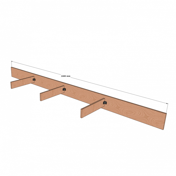 Bagsokkelst L: 2480 mm