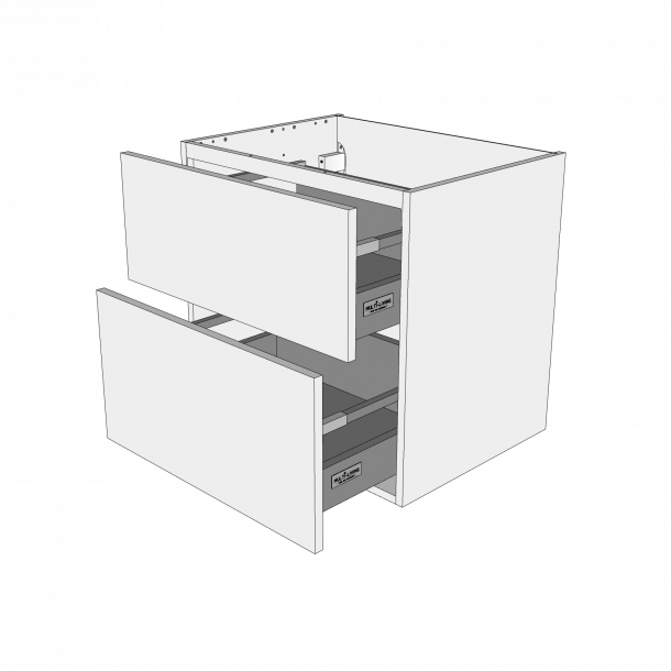 Bad skuffeskab 40 cm med 2 skuffer - fuldudtrk