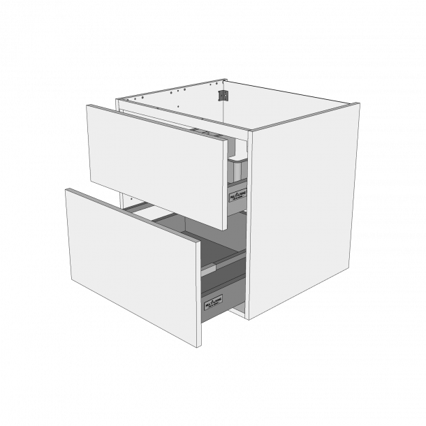Bad skuffeskab 100 cm med 2 skuffer - fuldudtrk