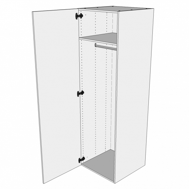 Bjleskab 50 cm med hylde, Bjlestang og lge