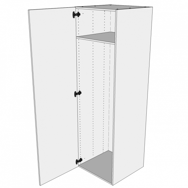 Hj vitrineskab 60 cm med 3 hylder og lge i klar glas