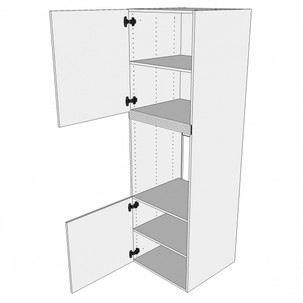 Hj Emhtteskab 60 cm med 3 hylder og 2 lger