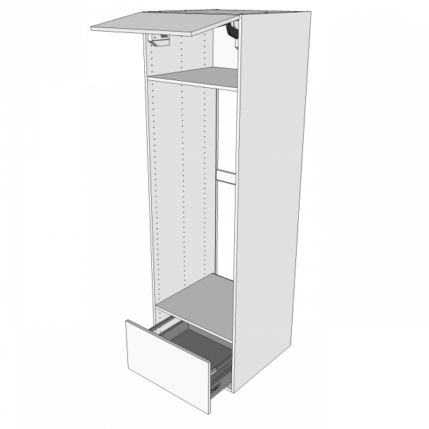 Hj Emhtteskab 60 cm med 3 hylder og lge