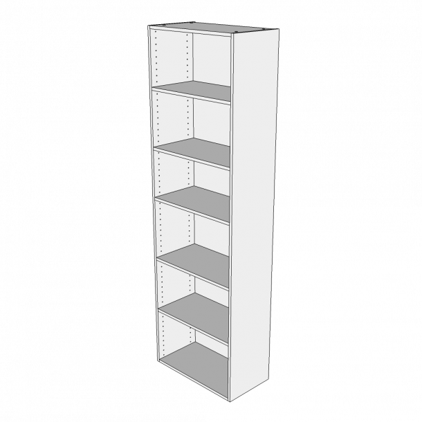 Tilpasningsskab 60 cm med 5 hylder