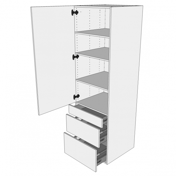 Bjleskab 80 cm med hylde, Bjlestang og 2 lger