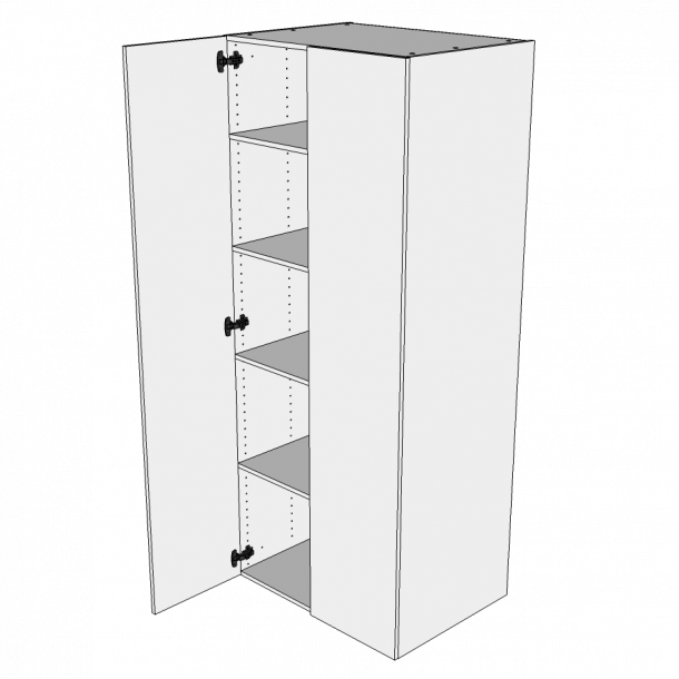 Hyldeskab 100 cm med 4 hylder og 2 lger