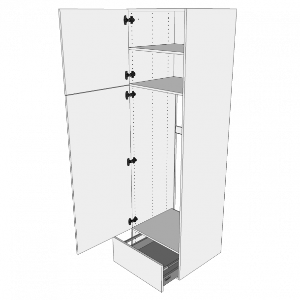 XL Hjskab 100 cm med hylde og 2 to-delte lger