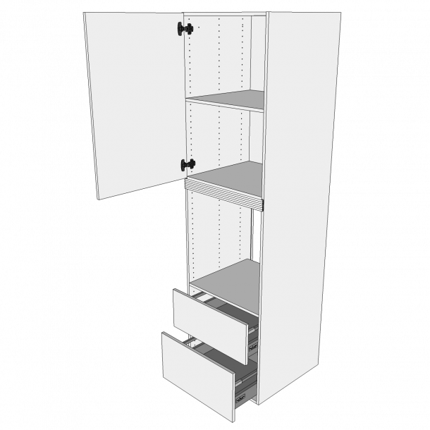 XL Hyldeskab 80 cm med 5 hylder og 2 to-delte lger