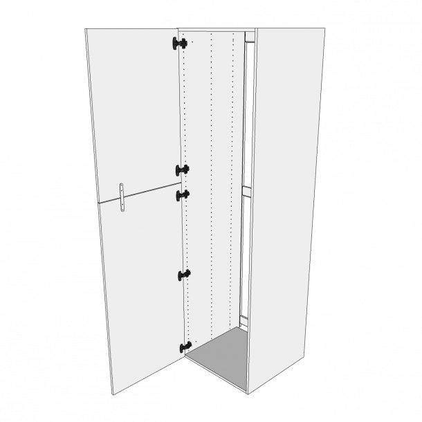 XL Indbygningsskab til kl 60 cm med to-delt lge