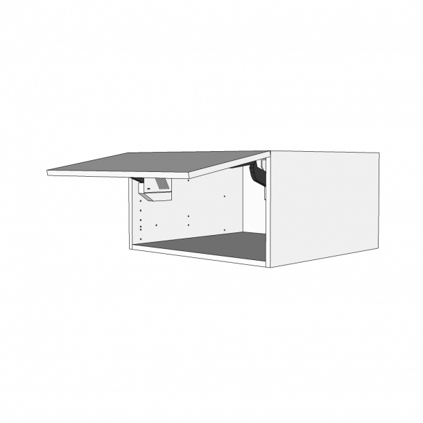 2 skuffelook - Opbevaringsskab 50 cm med lge og 2 skuffer - fuldudtrk