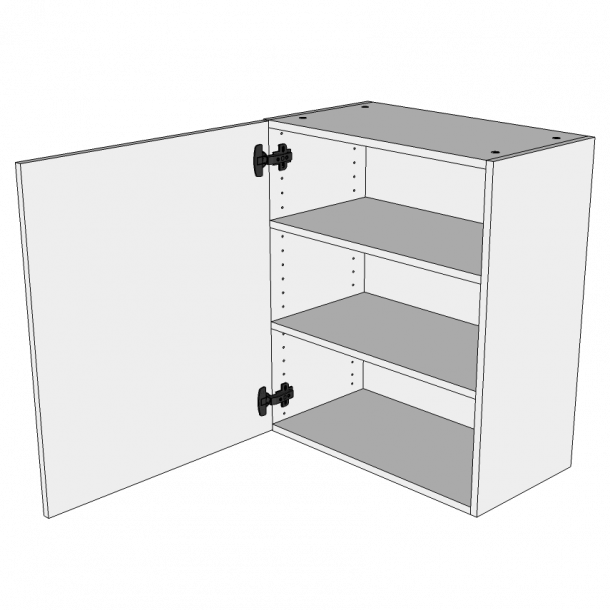 Overskab 60 cm med 2 hylder og lge