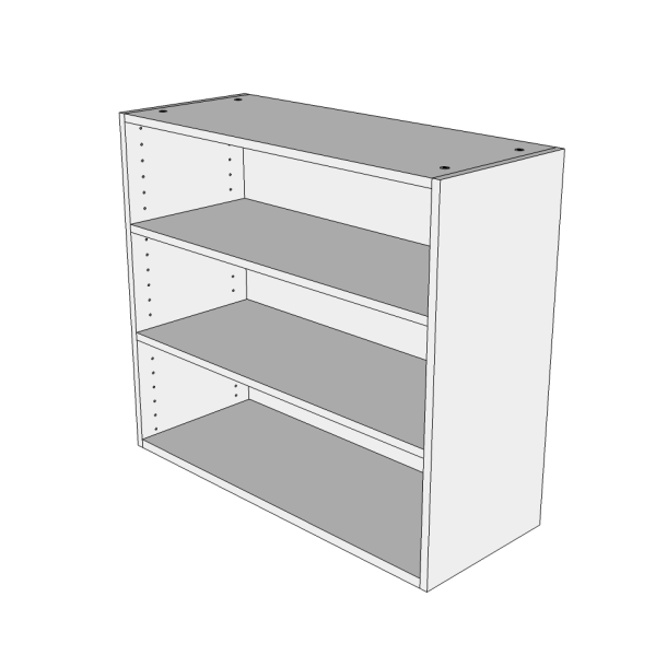 Overskab 80 cm med 2 hylder