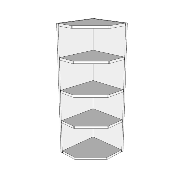 Hj afslutningsreol 30 cm med 3 hylder