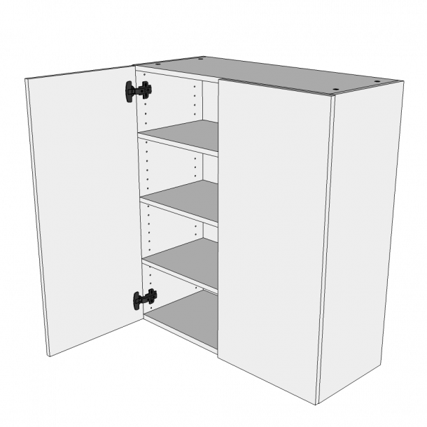 Hj overskab 80 cm med 3 hylder og 2 lger