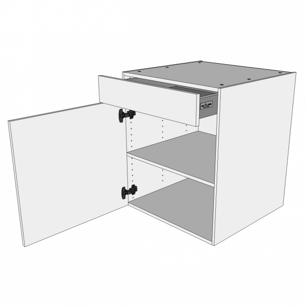 Hyldeskab 40 cm med hylde, lge og skuffe - deludtrk