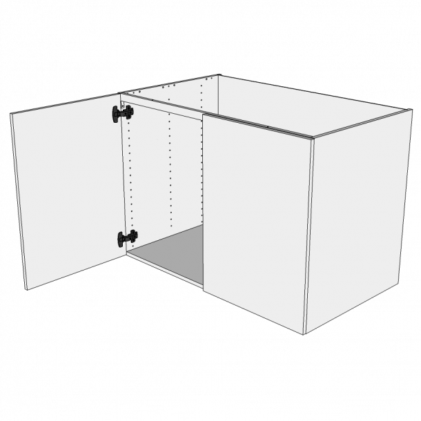 Vaskeskab 80 cm med 2 lger og affaldsstativ