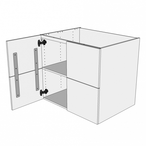 2 skuffelook - Hyldeskab 40 cm med hylde og lge